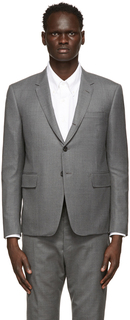 Серый спортивный пиджак с высокой проймой Thom Browne