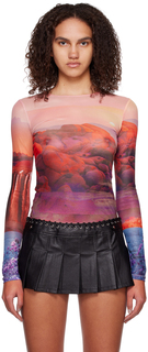 Разноцветная футболка с длинным рукавом Oasis Miaou