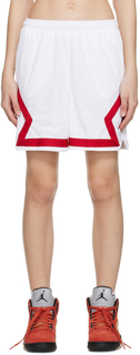 Белые ромбовидные шорты Nike Jordan