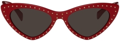 Красные солнцезащитные очки «кошачий глаз» Moschino