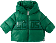 Детская зеленая стеганая куртка GCDS Kids