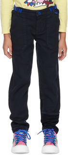 Детские темно-синие брюки-карго со вставками Marc Jacobs