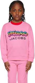 Детская розовая толстовка с вышивкой Marc Jacobs