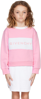 Детская розовая толстовка со вставками Givenchy