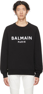 Черный свитшот с флоком Balmain