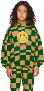 Детская зеленая квадратная толстовка с капюшоном Jellymallow