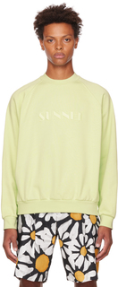 Зеленый свитшот с вышивкой SUNNEI