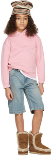 SSENSE Эксклюзивная детская толстовка с капюшоном розового цвета ERL