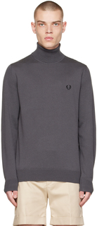 Серая водолазка с круглым вырезом Fred Perry