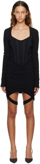 Черное мини-платье с корсетом Fin Dion Lee