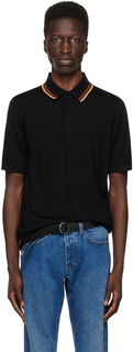Черная полосатая футболка-поло Artist Paul Smith