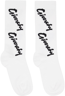 Белые жаккардовые носки Givenchy
