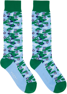 Сине-зеленые носки Cloudyflower Marni