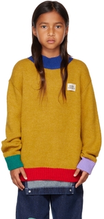Детский желтый свитер с цветными блоками Bobo Choses