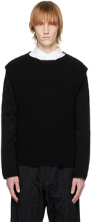 Черный свитер с круглым вырезом Comme des Garçons Homme Deux