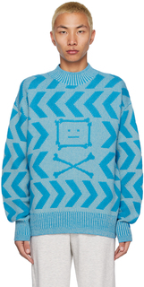 Синий свитер с узором Acne Studios