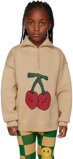 Детский бежевый свитер SSENSE Exclusive Cherry Jellymallow