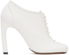 Белые туфли на низком каблуке со шнуровкой Dries Van Noten