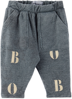 Детские серые хлопковые брюки для отдыха Bobo Choses