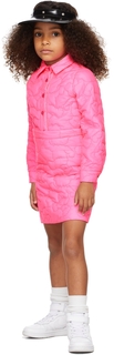 Детская розовая стеганая юбка с медведем CRLNBSMNS