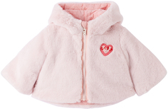 Куртка Baby Pink Heart из искусственного меха GCDS Kids