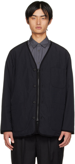 Черная куртка с v-образным вырезом Comme des Garçons Homme
