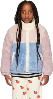 Детская серо-розовая куртка в стиле колор-блок TINYCOTTONS