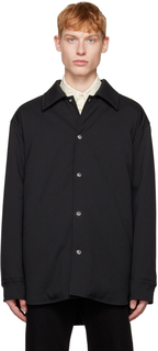 Черная утепленная рубашка Jil Sander