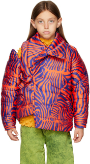 Детская оранжевая куртка-пуховик M’A Kids