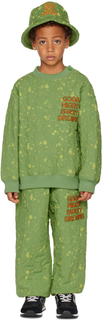 Эксклюзивный детский зеленый свитшот SSENSE с вышивкой и штаны для отдыха Jellymallow
