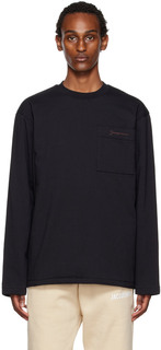 Черная футболка с длинным рукавом Le Papier &apos;Le T-Shirt Bricciola&apos; Jacquemus