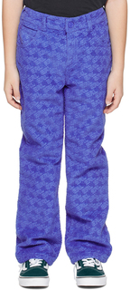 Детские синие брюки с тиснением ERL