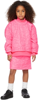 Детский розовый стеганый свитер CRLNBSMNS