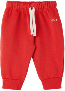 Детские красные брюки с логотипом TINYCOTTONS