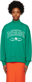 Зеленая студенческая водолазка MSGM