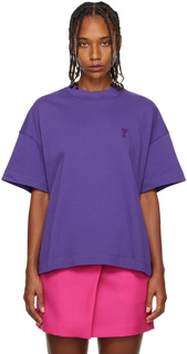 Фиолетовая футболка Ami De Cœur AMI Alexandre Mattiussi