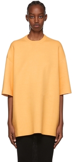 Оранжевая футболка из вискозы Peter Do