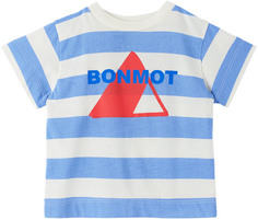 Детская голубая футболка из органического хлопка Bonmot Organic