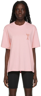 Розовая футболка Ami de Cœur AMI Alexandre Mattiussi