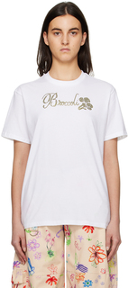 Белая футболка с украшением Collina Strada