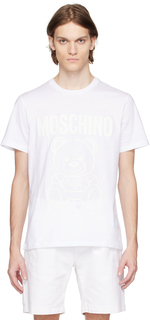 Белая футболка с рисунком Moschino