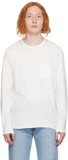 Белая футболка с длинным рукавом Miles rag &amp; bone
