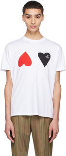 Белая футболка с сердечками Vivienne Westwood