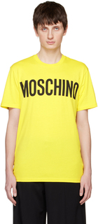 Желтая футболка с круглым вырезом Moschino