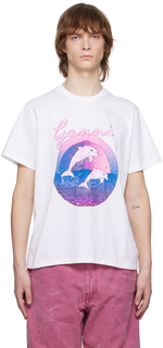 Белая футболка с дельфином GANNI