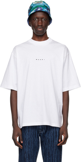 Белая свободная футболка Marni