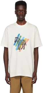 Широкая футболка в полоску зебры Off-White PS by Paul Smith