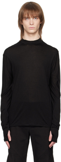 Черная футболка с длинным рукавом со вставками Post Archive Faction (PAF)