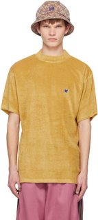 Желтая футболка с воротником-стойкой NEEDLES