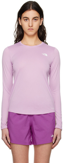 Пурпурная футболка с длинным рукавом с принтом The North Face